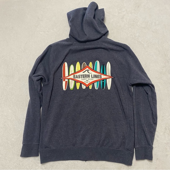 Coastal Classics Full Zip Hoodie Mens M Belmar N.J  Eastern Lines Surf Shop - Picture 5 of 9